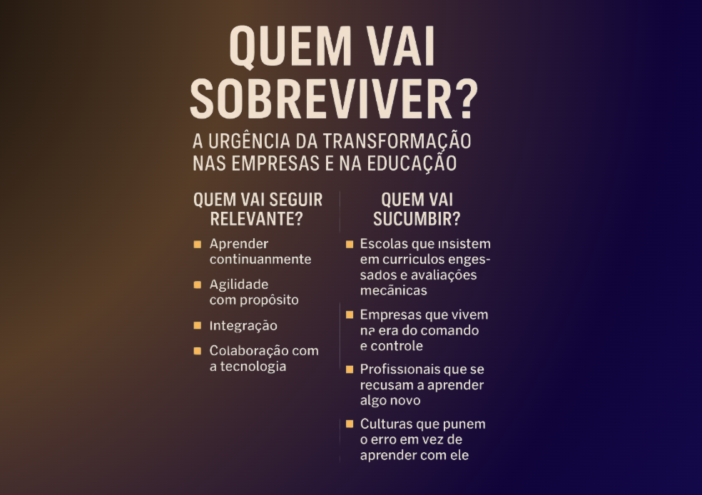 Quem Vai Sobreviver? A Urgência da Transformação nas Empresas e na Educação